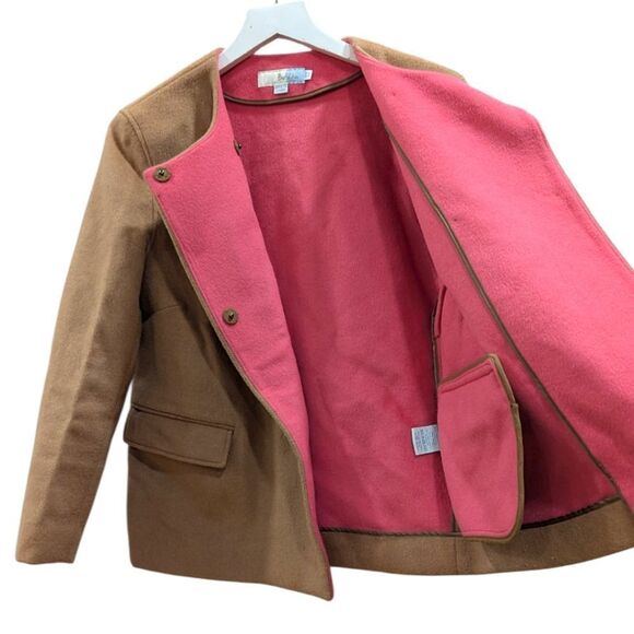Boden Ella Wool Felted Swing Snap Button Coat in Camel Women's 6 - Picture 3 of 6